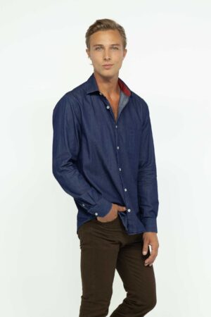Vista Frontal Camisa Hombre regular custom Pepper SS3 de Marca Lee
