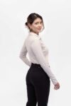 Vista Posterior Jean Mujer Regular Seasonal Polo Crema SS4 de Marca Lee