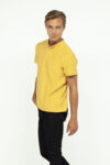 Vista Frontal Camiseta Hombre regular polo Mao Collar Mostaza Ss3 de Marca Lee