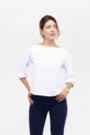 Vista Frontal Blusa Mujer Regular 3/4 Ballon Sleeve Blanco SS4 de Marca Lee Vista Frontal Blusa Mujer Regular 3/4 Ballon Sleeve Blanco SS4 de Marca Lee