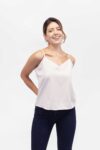 Vista Frontal Top Mujer Regular V NeckLine SS4 de Marca Lee