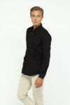 Vista Frontal Camisa Hombre regular custom Negro SS3 de Marca Lee