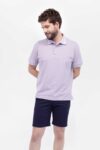 Vista Frontal Camiseta Hombre Relax Pique Polo Lila SS4 de marca Lee