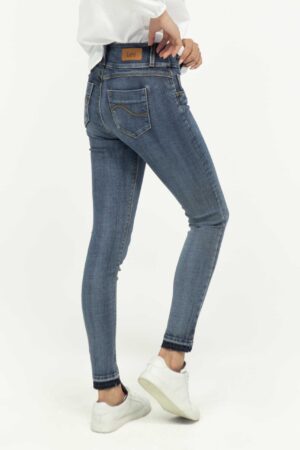 Vista posterior Jean Mujer Skinny High Waist Push Up Stone 1 SS3 de Marca Lee
