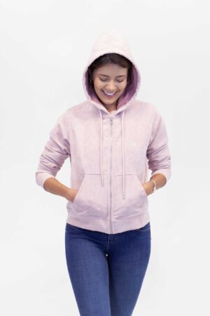 Vista Frontal Chompa Regular Basic Zip Through Rosado SS4 de Marca Lee Vista Frontal Chompa Regular Basic Zip Through Rosado SS4 de Mar