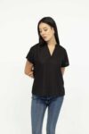 Vista Frontal Blusa Mujer regular Mao Negro SS3 de Marca Lee