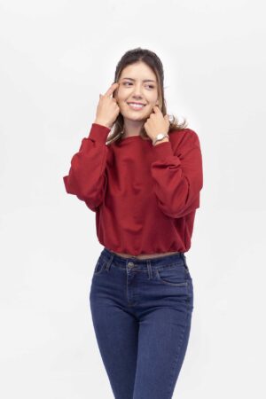 Vista Frontal Buzo Mujer Relax Cinched Waist Vino SS4 de Marca Lee