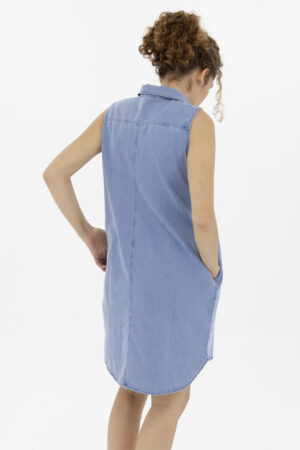 Vista Posterior Vestido Mujer Regular Sleevless Stone 3 Fw4