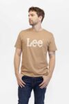 camiseta hombre regular woobly logo tee café claro fw5
