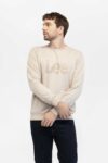 Buzo Hombre regular basic crew logo sws beige fw5