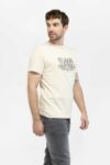 camiseta hombre regular basic graphic beige fw5