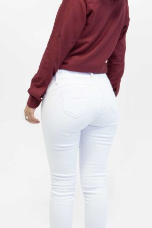 Jean Mujer slim mags blanco Fw5