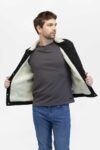 Chaqueta Hombre regular sherpa negro fw5