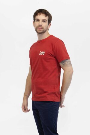 Camiseta hombre regular woobly medium logo tee rojo fw5