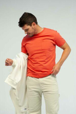 Camiseta Hombre Regular Ultimate Pocket Coral Fw3