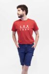 Vista Frontal Camiseta Hombrer egular Basic Graphic Rojo SS4 de marca Lee