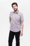 Vista Frontal Camisa Hombre Relax Joston Gris SS4 de marca Lee Vista Frontal Camisa Hombre Relax Joston Gris SS4 de marca Lee