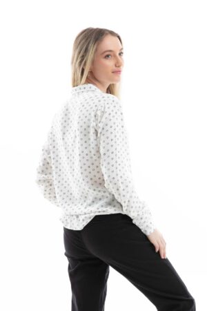 Vista Posterior Blusa Toor color Blanco de marca Le