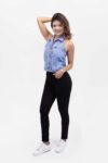 Vista Frontal Chaleco Mujer Slim Denim Halter Stone 3 SS4 de Marca Lee