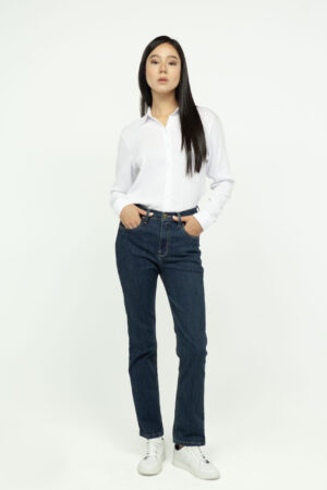 Vista Frontal Jean Mujer Clásico Stone Dirty SS3 de marca Lee