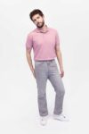 Vista Frontal Camiseta Hombre Relax Pique Polo Rosa SS4 de Marca Lee Vista Frontal Camiseta Hombre Relax Pique Polo Rosa