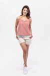 Vista Frontal Short Mujer Regular Saf Beige SS4 de Marca Lee