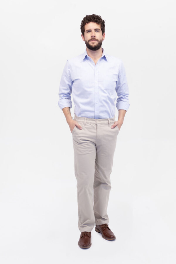 Pantalon Hombre Regular Chino Beige SS4