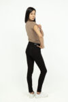 Vista Frontal Jean Mujer Skinny High Waist Ivy Negro SS3 de Marca Lee