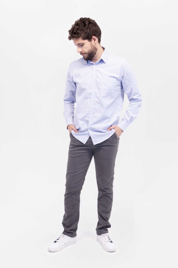 Pantalon Hombre Slim Chino Gris SS4