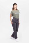 Vista Frontal Jean Mujer Flare High Waist Carpenter Gris SS4 de marca Lee