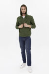 Vista Frontal Chompa Hombre Regular Basic Zip Through verde Fw4 de Marca Lee