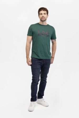camiseta hombre regular woobly logo tee verde fw5