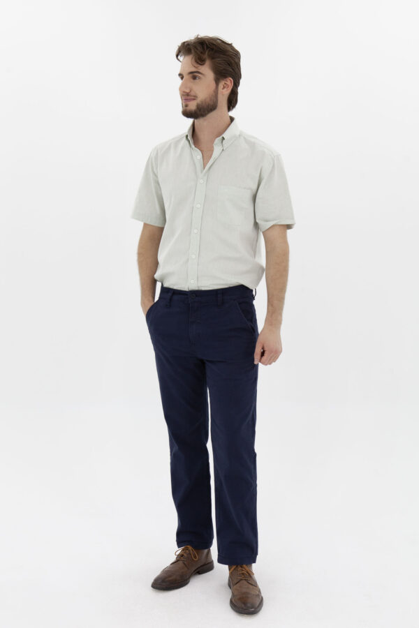 Pantalon Hombre Slim Chino Azul Fw4