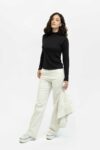 camiseta mujer regular turtleneck negro fw5