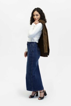 camiseta mujer regular turtleneck negro fw5