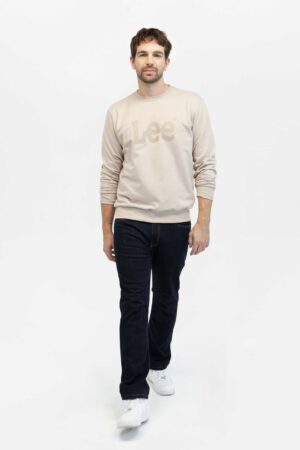 Buzo Hombre regular basic crew logo sws beige fw5