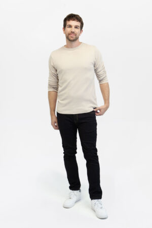 Buzo hombre regular crew neck Beige fw5