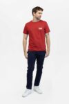 Camiseta hombre regular woobly medium logo tee rojo fw5