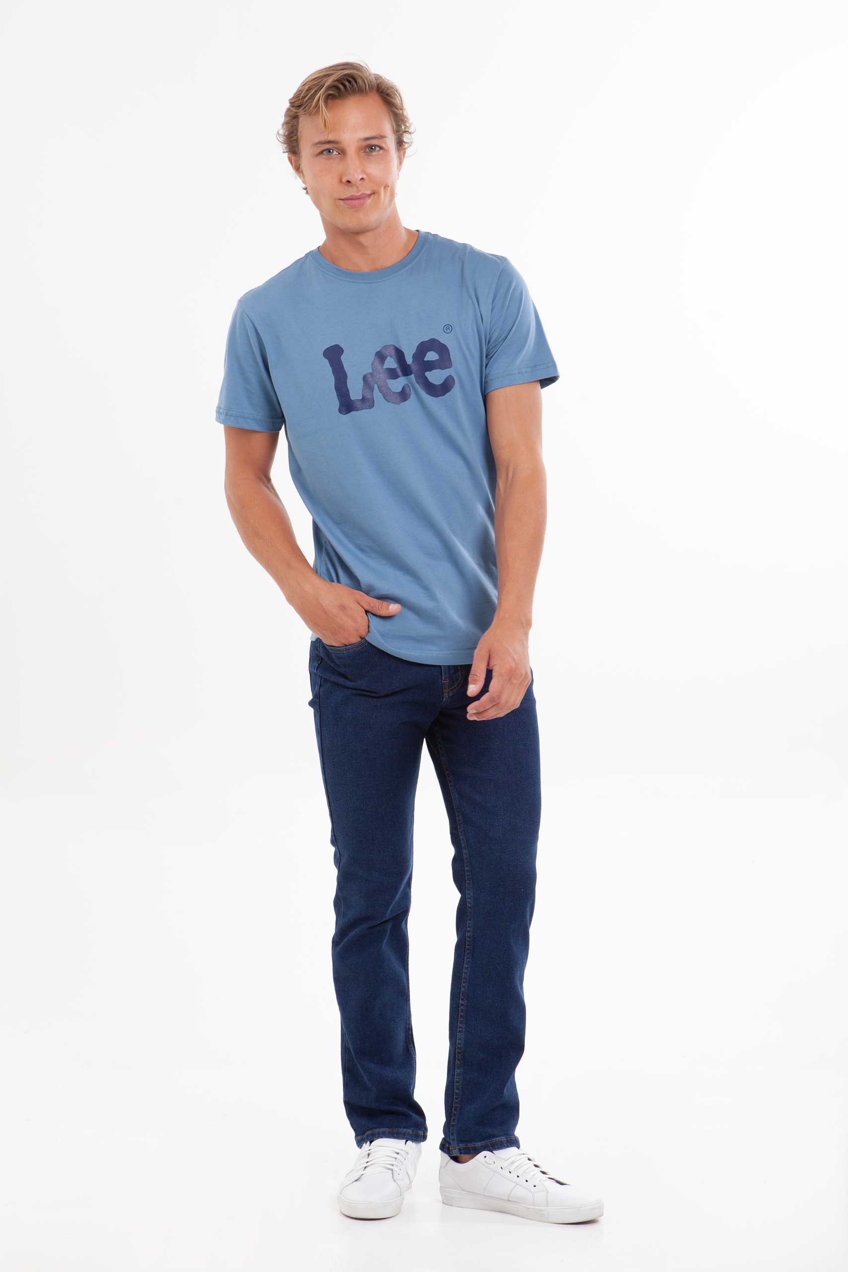 Vista frontal Camiseta Hombre Cobalto marca Lee