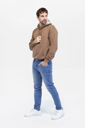Chompa hombre regular plain café fw5