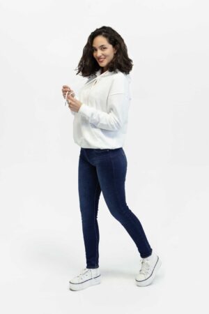 Chompa mujer relax half buttom crudo fw5