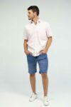 Vista Frontal Camisa relax Joston color rosado marca Lee