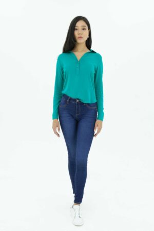 Vista frontal Jean Mujer Slim Mags Prewash 2 SS3 de marca lee