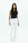 Vista frontal Jean Mujer classic Straight blanco SS3 de marca lee