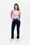Vista Frontal Top Mujer Slim Cropped Halter Lila SS4 de Marca Lee