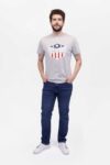 Vista Frontal Camiseta Hombre Regular Basic Graphic Gris SS4 de marca Lee