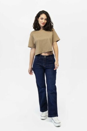 Jean mujer flare high waist carpenter prewash fw5