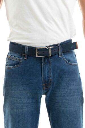 Vista frontal Cinturón Hombre azul Marca Lee