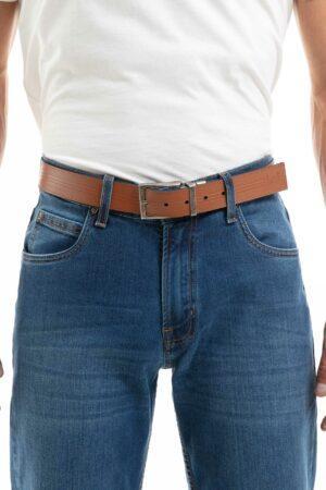 Vista frontal Cinturón Hombre azul Marca Lee