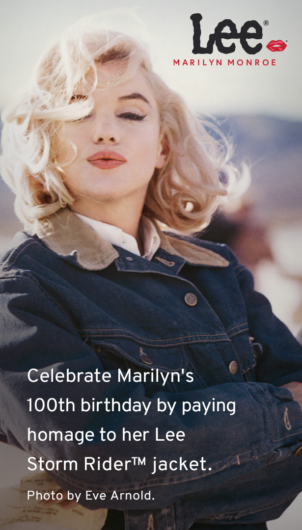 Marilyn Monroe con la chaqueta Lee Storm Rider